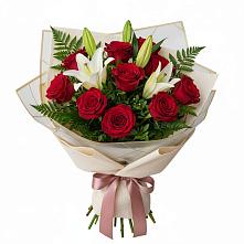 Букет цветов из:  Лилии и Розы #REPLACE_PRED# Поселок дачного хозяйства Архангельское