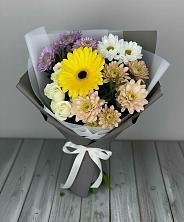 Букет цветов из:  Розы, Герберы и Хризантемы в Поселок дачного хозяйства Архангельское