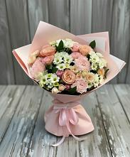 Букет цветов из:  Гвоздики, Розы и Хризантемы в Поселок дачного хозяйства Архангельское