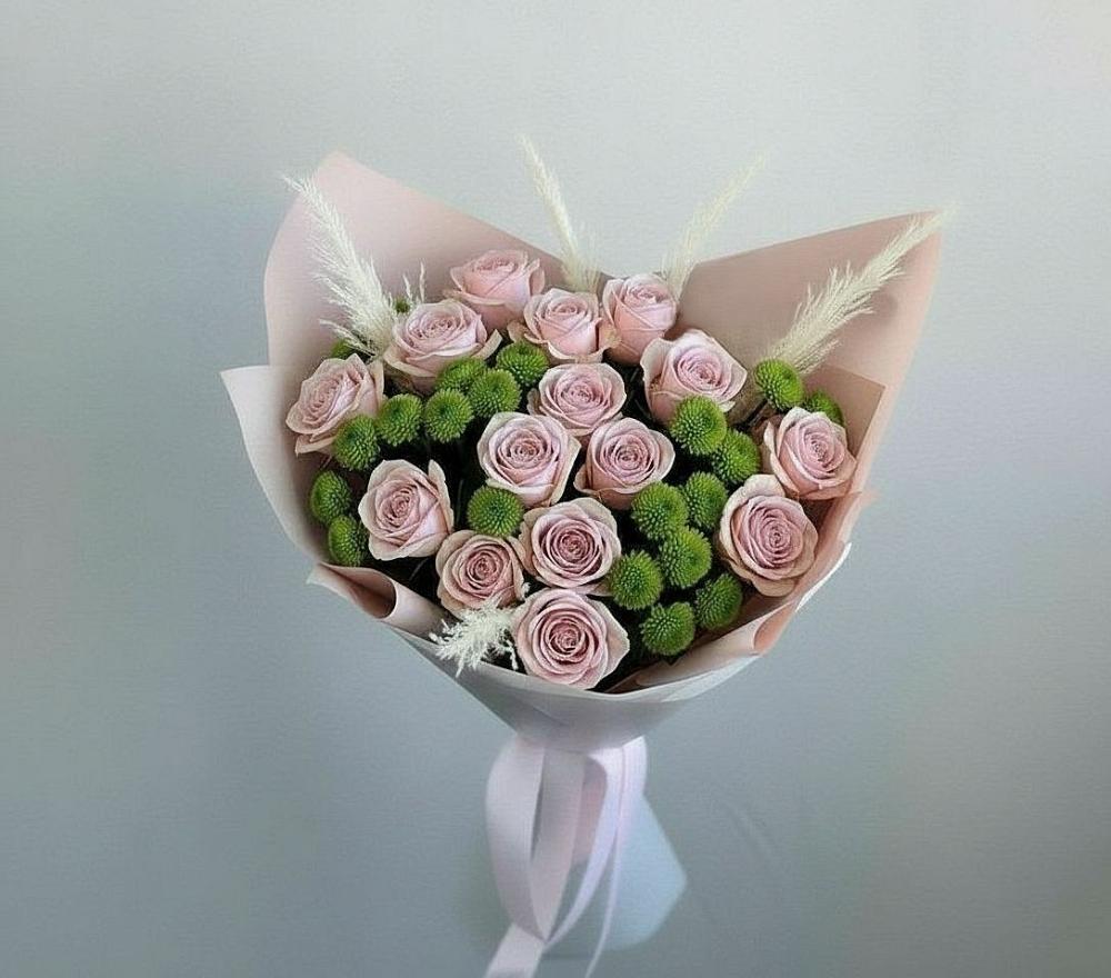 Букет цветов из: Розы и Хризантемы в Поселок дачного хозяйства Архангельское