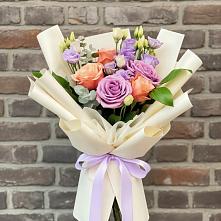 Букет цветов из:  Лизиантусы и Розы #REPLACE_PRED# Поселок дачного хозяйства Архангельское