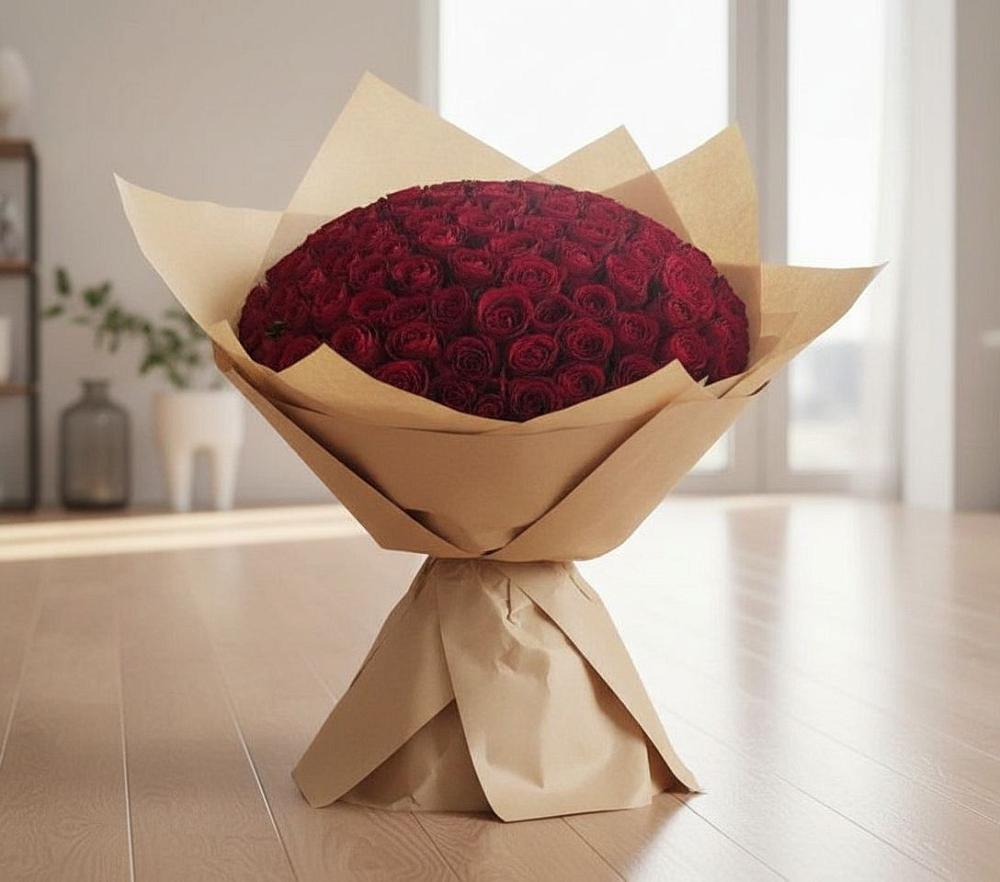 Букет 101 Красная роза в Поселок дачного хозяйства Архангельское
