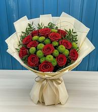 Букет цветов из:  Розы и Хризантемы #REPLACE_PRED# Поселок дачного хозяйства Архангельское