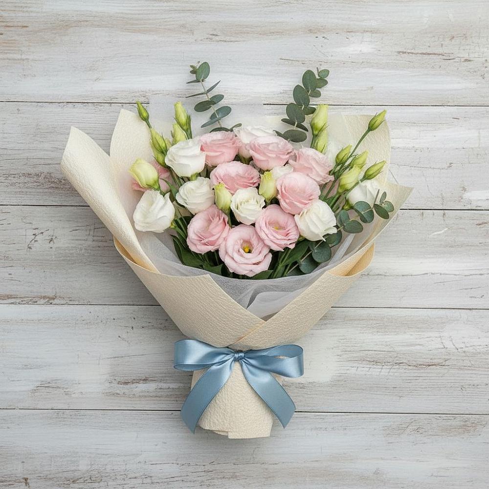 Букет цветов из: Лизиантусы в Поселок дачного хозяйства Архангельское